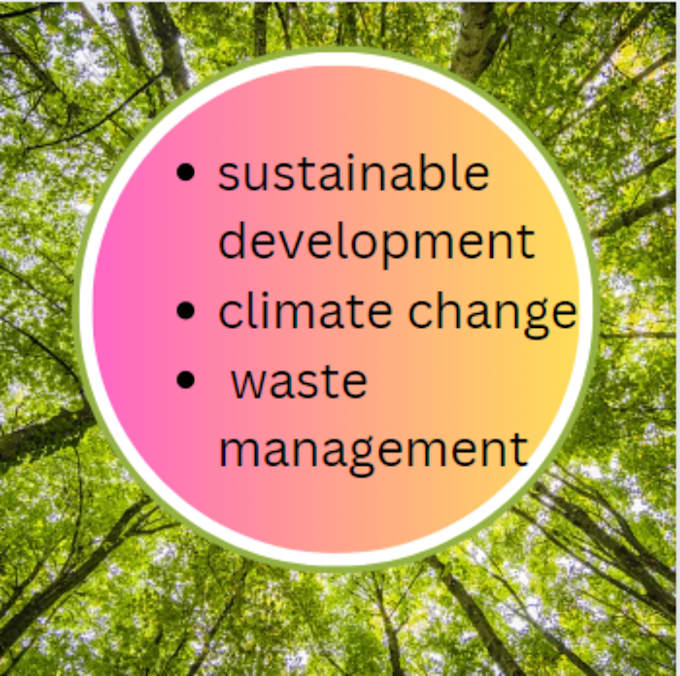 Gig Preview - Write sustainable development,1,2,3,4page assignment, climate change and  papers