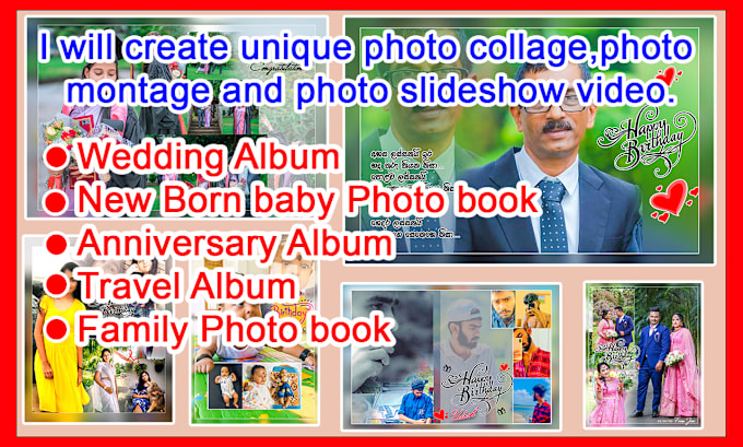 Gig Preview - Create unique photo collage, photo montage and photo slideshow video