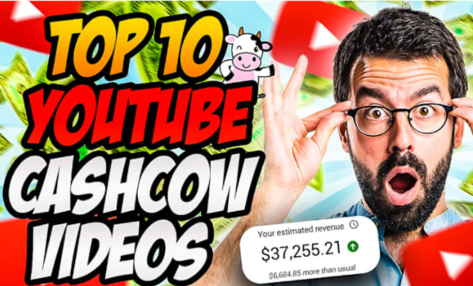 Gig Preview - Create top 10 cash cow faceless videos and cash cow youtube automation channel