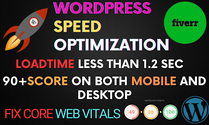 Gig Preview - Do wordpress website speed optimization