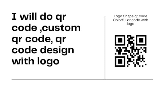 Gig Preview - Do qr code ,custom qr code, qr code design with logo