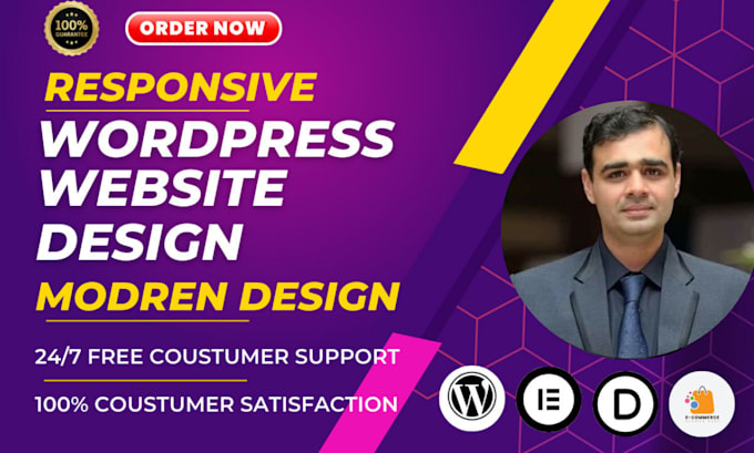 Gig Preview - Design modern creative wordpress website and create wordpress blog website