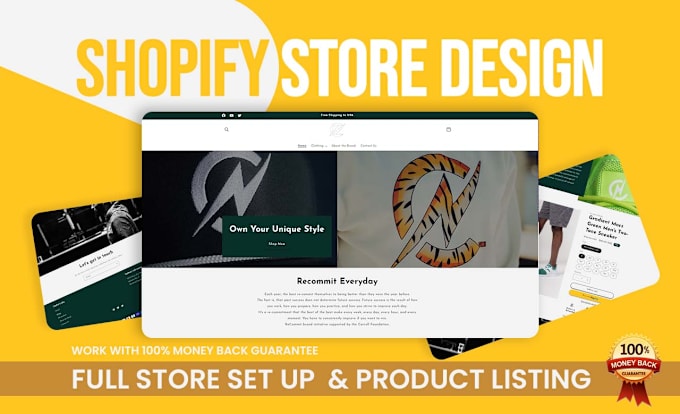 Gig Preview - Setup shopify store and design custom dropshipping shopify ecommerce store