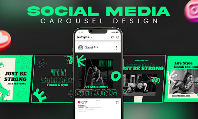 Gig Preview - Design attractive social media carousel posts for instagram