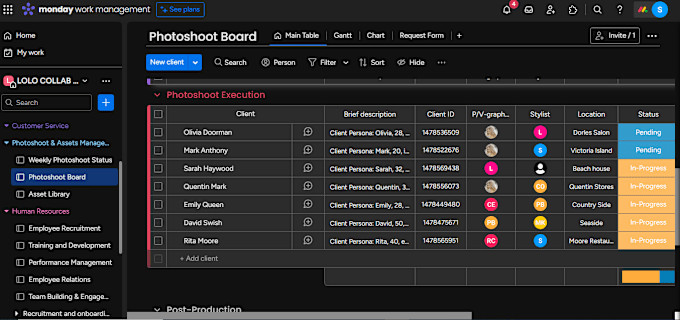 Gig Preview - Set up monday project management platform and automation