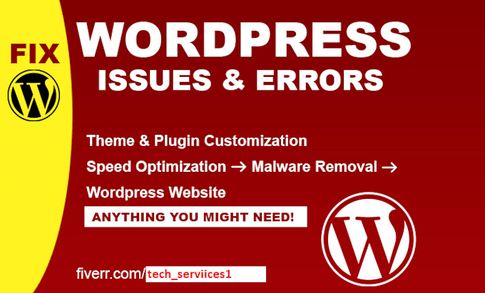 Bestseller - fix wordpress issues, error, bugs, woocommerce, plugins, php, html, css bug fix