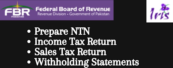 Gig Preview - Prepare and file income tax return for pakistan fbr