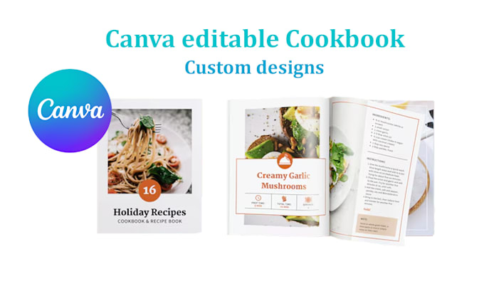 Gig Preview - Provide a editiable link of canva designs cookbook layout designs ebook cover