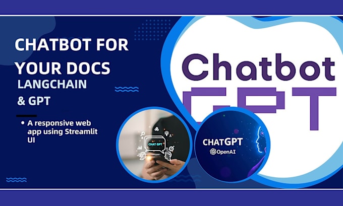 Gig Preview - Develop custom chatbot for your docs using gpt and langchain