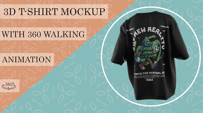 Bestseller - create 3d t shirt mockup walking animation in high quality