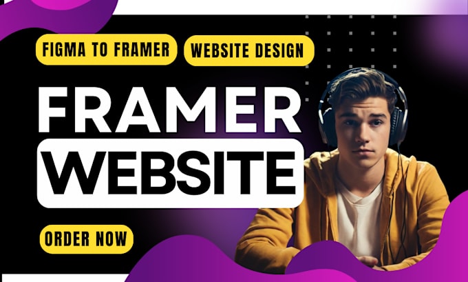 Gig Preview - Design responsive framer website design, prototyping and figma to framer website