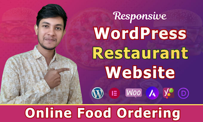 Gig Preview - Build a wordpress restaurant website with online ordering and booking system