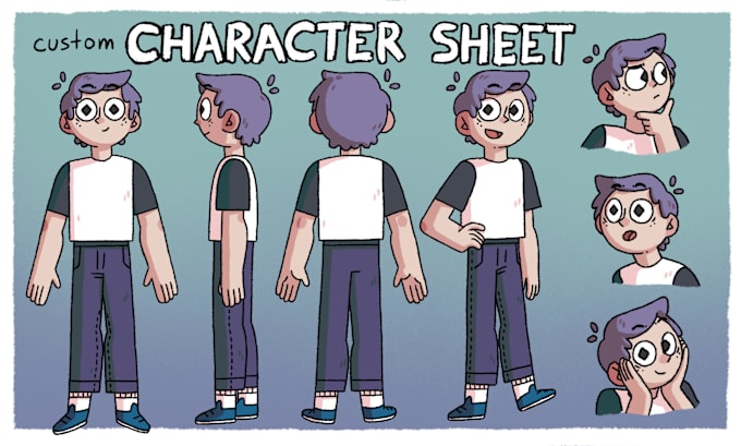 Gig Preview - Draw custom character reference sheet