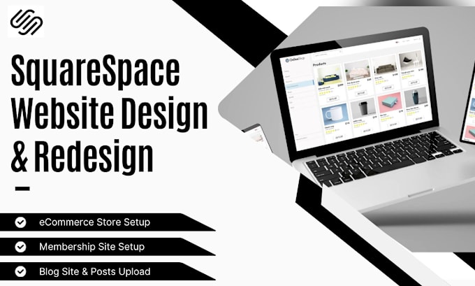 Gig Preview - Do squarespace website design squarespace website redesign squarespace ecommerce