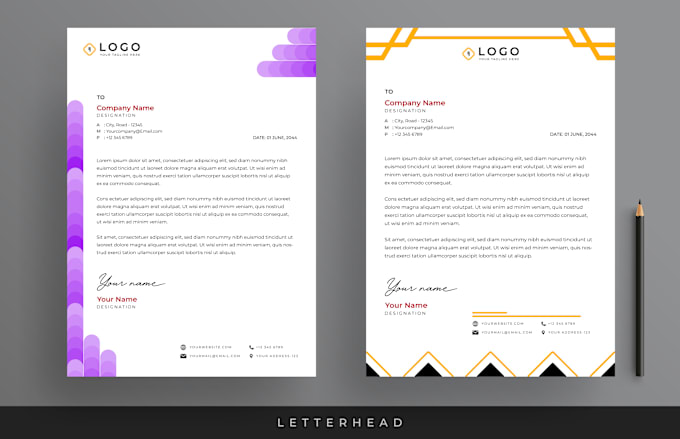 Gig Preview - Do clean minimalist letterhead design in pdf and editable word format