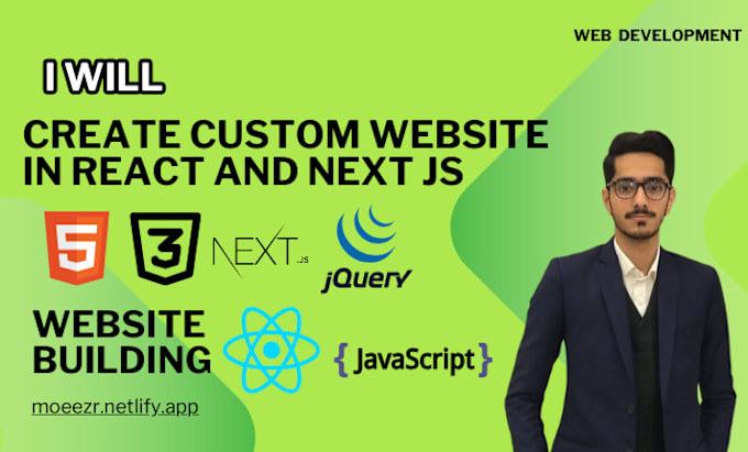 Gig Preview - Build or rebuild website development full stack developer create custom website