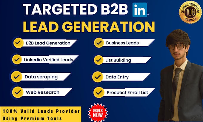 Gig Preview - Do targeted b2b lead generation and linkedin lead generation