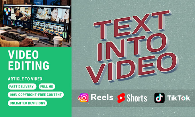 Gig Preview - Convert text, article or blog into a stunning video with voice over