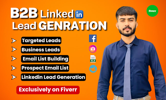 Gig Preview - Linkedin sales navigator b2b lead generation email list building lead gen