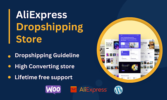 Gig Preview - Build aliexpress woocommerce dropshipping store use wordpres