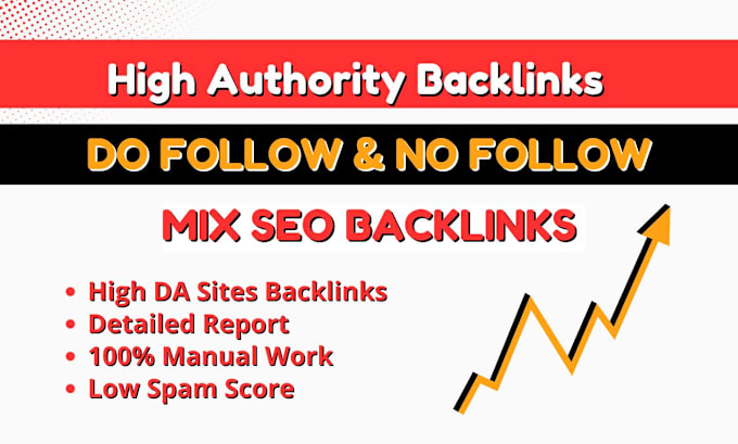 Gig Preview - Provide white hat mix SEO backlinks,  high da authority link building service