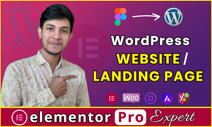 Gig Preview - Convert figma to wordpress website or landing page by elementor pro