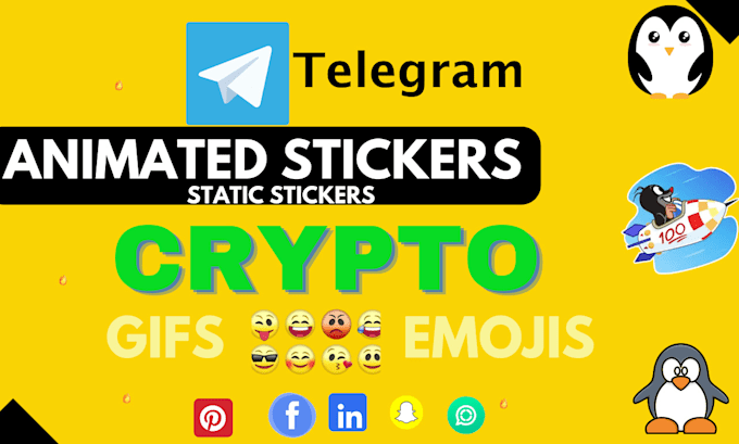 Gig Preview - Make telegram animated stickers ,emoji for whatsaap and telegram,crypto stickers