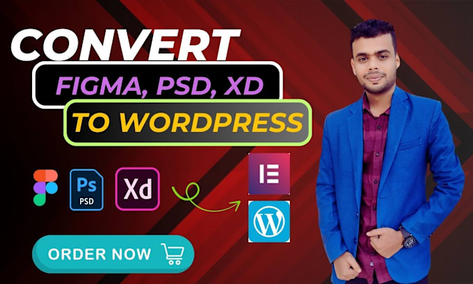 Gig Preview - Convert figma to a wordpress website or PSD, xd by elementor pro