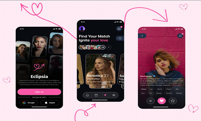 Gig Preview - Develop dating mobile app, dating website and social media app