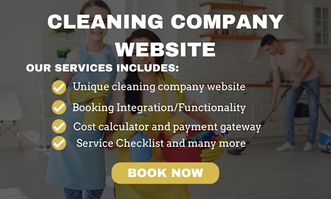 Gig Preview - Build commercial, residential and industrial cleaning service website