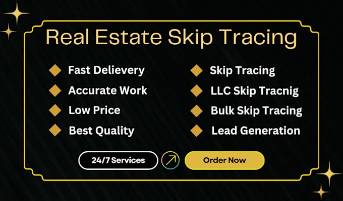 Gig Preview - Do real estate skip tracing and lead generation in bulk