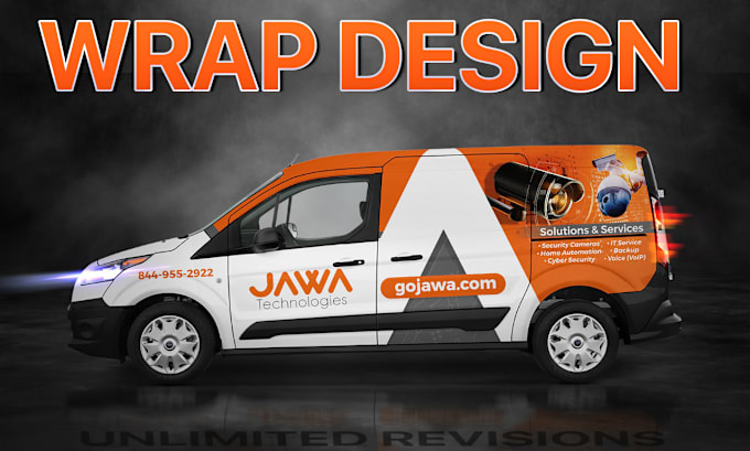 Gig Preview - Do van wrap design, car wrap design and vehicle wrap