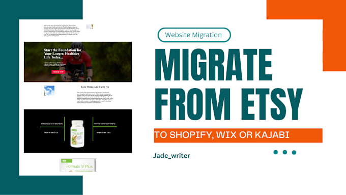 Gig Preview - Migrate digital product from etsy to shopify, wix, kajabi, kajabi ebook website