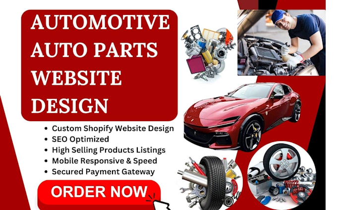 Bestseller - design auto part shopify store automobile website  automotive auto parts website