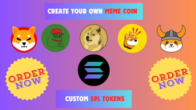 Gig Preview - Create custom solana meme coins, spl tokens