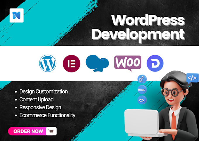 Gig Preview - Professional wordpress development custom responsive and SEO optimized websites