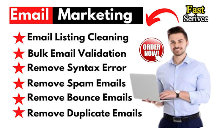 Gig Preview - Do bulk email validation, verification and email list cleaning service in 24 hrs