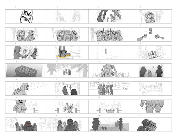 Gig Preview - Make stunning storyboard or animatic for your story