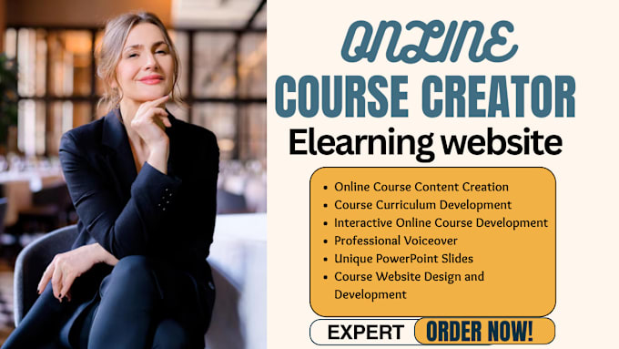 Gig Preview - Do online course content, training course writer, instructional course, kajabi