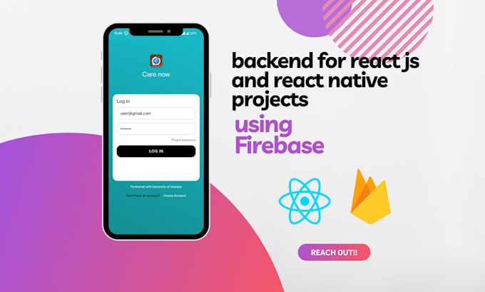 Gig Preview - Create a backend for reactjs and react native using firebase