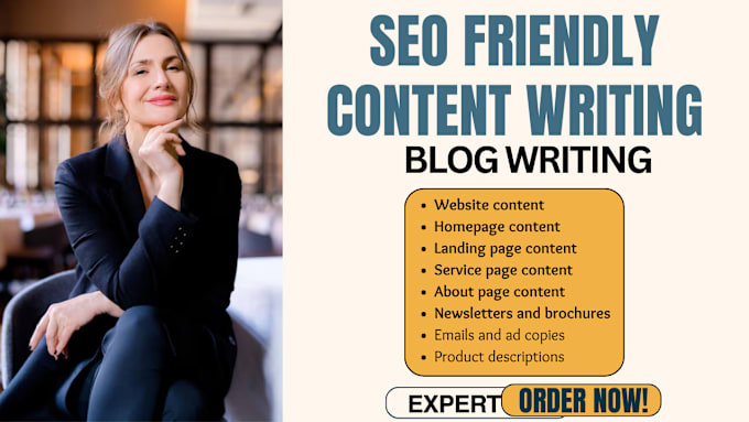 Gig Preview - Do SEO article writing,  website content writing, copywriting, blog post writing