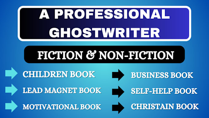 Gig Preview - Be ebook writer, ebook ghostwriter, book writer, ghostwriter