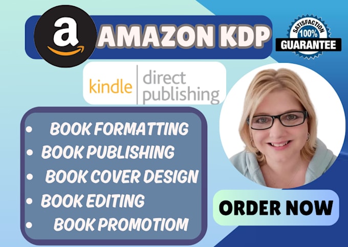 Gig Preview - Amazon kdp book publishing paperback formatting kindle self publishing