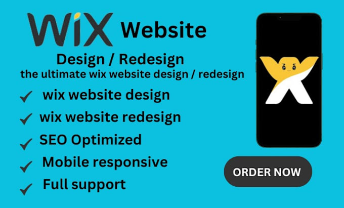 Gig Preview - Build wix website design wix redesign website design wix website redesign wix