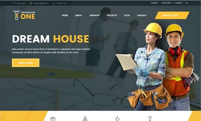 Gig Preview - Home improvement website home remodeling website home improvement landing page