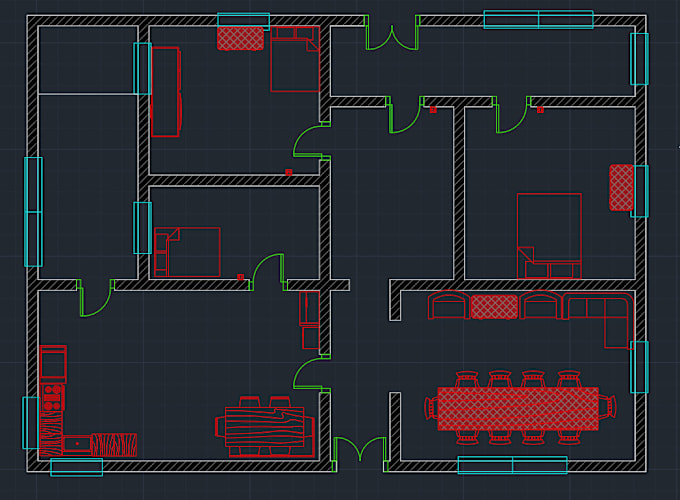 Gig Preview - Detailed 3d models in autocad for architectural projects