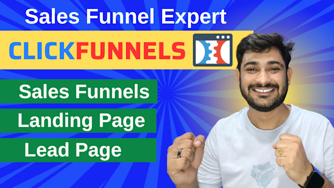 Gig Preview - Build, design clickfunnels landing page, sales funnel website in click funnel