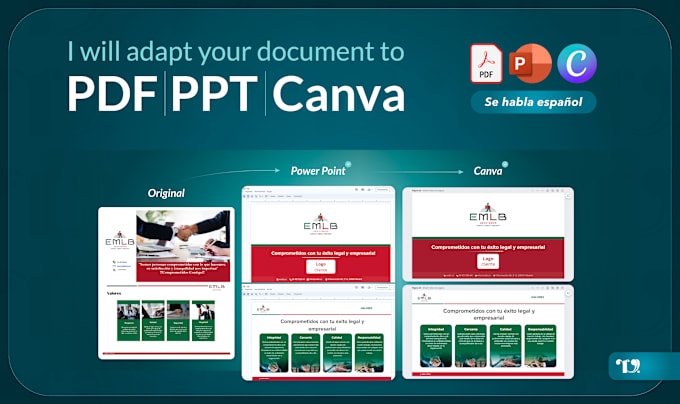 Gig Preview - Redesign or adapt documents to PDF, PPT and canva