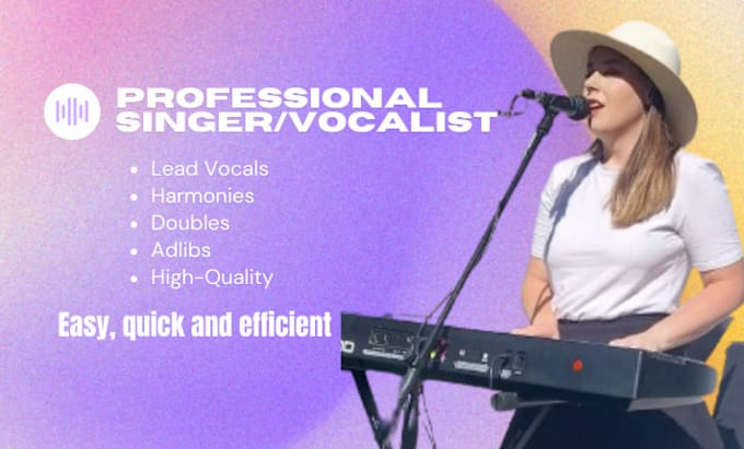 Gig Preview - Be your professional topline female singer and harmonies