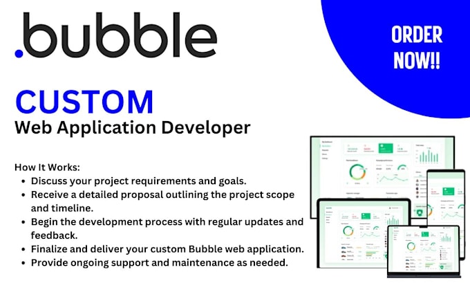 Gig Preview - Build a custom web application development using bubble